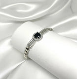 Elegant Black Alloy Chain Bracelet — Minimalist Women's Jewelry