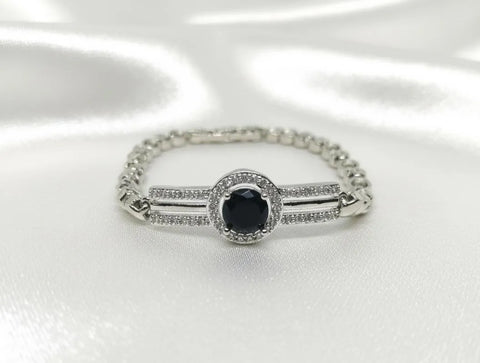 Elegant Black Alloy Chain Bracelet — Minimalist Women's Jewelry