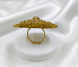 Adjustable Golden Ring - Elegant Casting Finish for Everyday