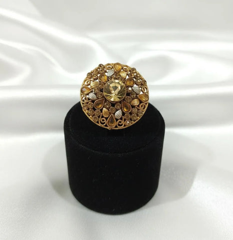 Adjustable Golden Ring — Minimal Casting Statement Jewelry