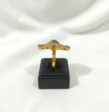 Adjustable Golden Fashion Ring — Elegant Casting Jewelry for Women