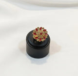 Adjustable Maroon Fashion Ring — Premium Casting Jewelry