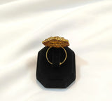 Maroon Adjustable Fashion Ring — Premium Casting Jewelry, Elegant Statement Band