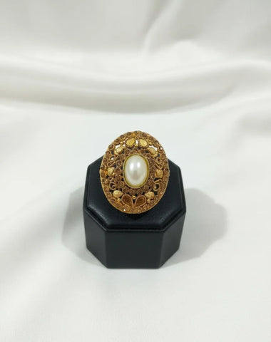 Adjustable White Casting Ring - Elegant Minimalist Jewelry, Unisex