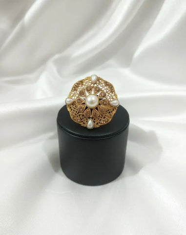 Adjustable White Fashion Ring - Elegant Casting Jewelry for All