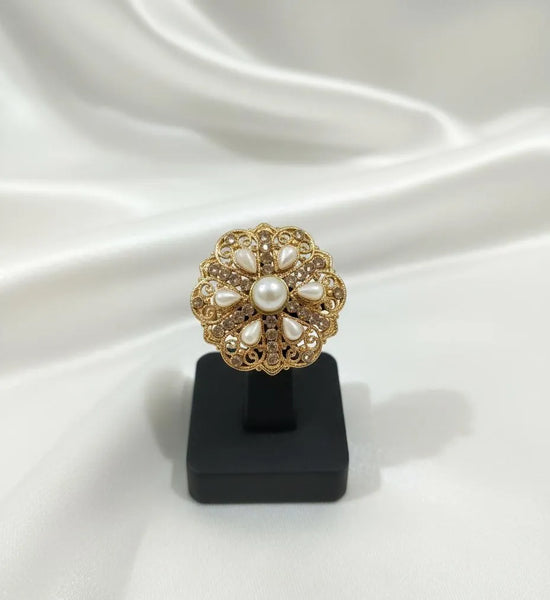 Adjustable White Casting Ring — Elegant Everyday Fashion Ring