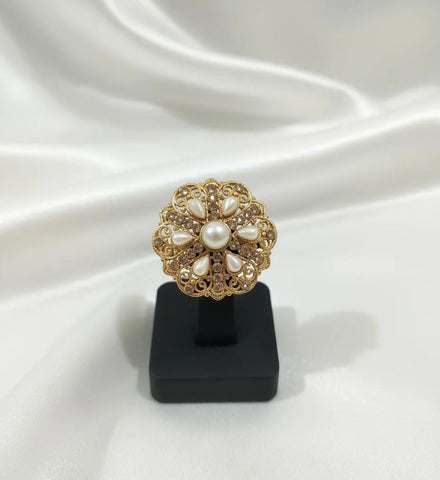 Adjustable White Casting Ring — Elegant Everyday Fashion Ring