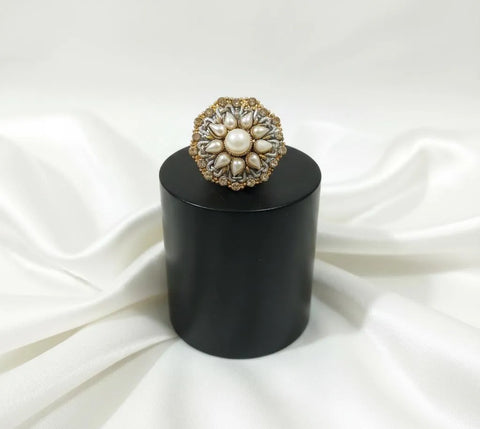 Adjustable White Ring — Elegant Minimalist Casting Fashion Jewelry