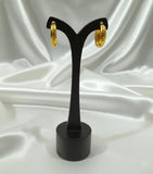 Classic Golden Alloy Hoop Earrings – 2-Piece Lightweight Hoops