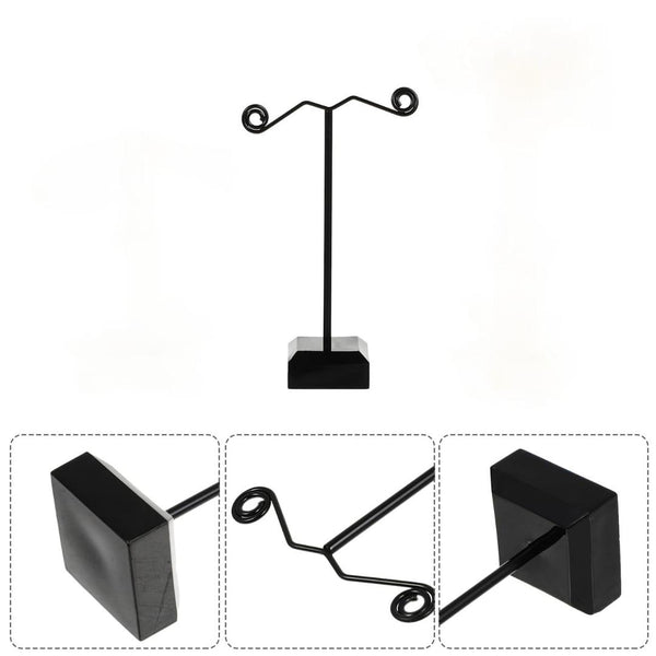Modern Black Metal Jewellery Stand — Sleek Organizer for Necklaces