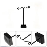Modern Black Metal Jewellery Stand — Sleek Organizer for Necklaces