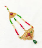 Gold Polished Multicolor Fancy Jhumar (1 Pc) - Tikka