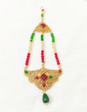 Gold Polished Multicolor Fancy Jhumar (1 Pc) - Tikka