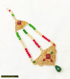 Gold Polished Multicolor Fancy Jhumar (1 Pc) - Tikka