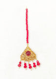 Handcrafted Red & Maroon Bindiya - Elegant Traditional Indian Tikka