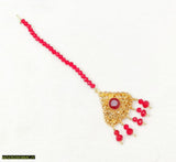 Handcrafted Red & Maroon Bindiya - Elegant Traditional Indian Tikka