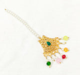 Majestic Golden Polish Bindiya - Multicolor Traditional Bindis