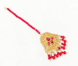 Maroon & Gold Polish Bindiya — Traditional Indian Tikka Accent