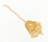 Maroon & Gold Polish Bindiya — Traditional Indian Tikka Accent