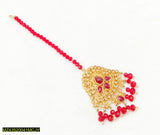 Maroon & Gold Polish Bindiya — Traditional Indian Tikka Accent