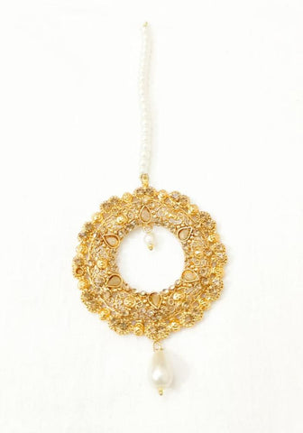 Golden Polish Bindiya for Women - Adjustable Single Piece