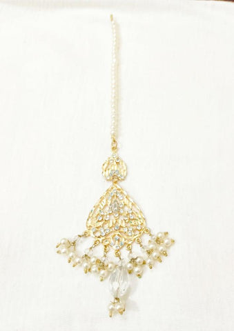 Golden Polish Bindiya for Women — Adjustable Casting Tikka