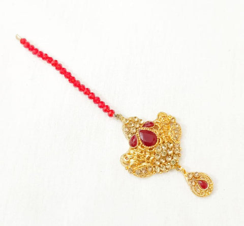 Golden Polish Bindiya – Adjustable Indian Tikka for Women
