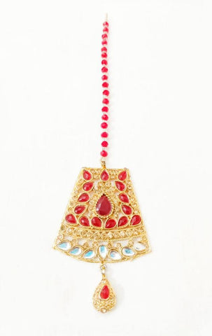 Golden Polish Bindiya for Women - Adjustable Traditional Tikka