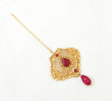 Golden Polish Casting Bindiya – Adjustable Single Piece | Majestic Jewellery