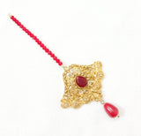 Golden Polish Bindiya for Women — Adjustable Traditional Bridal Forehead Dot