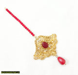 Golden Polish Bindiya for Women — Adjustable Traditional Bridal Forehead Dot