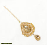 Golden Polish Bindiya for Women — Adjustable Traditional Forehead Accent