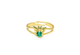 Adjustable Green Fashion Ring - Alloy Statement Ring for Women
