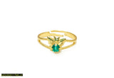 Adjustable Green Fashion Ring - Alloy Statement Ring for Women