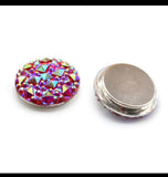 Magnetic Resin Hijab Pins — 2 Pairs | Black, Blue, Pink, White, Red, Yellow