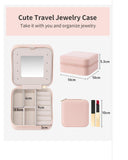 Set of 2 Pink Rubber Jewellery Boxes — Compact Travel Cases