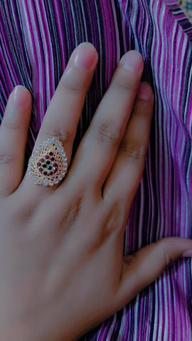 Multicolored Multi-Layered Antique-Plated 3-Pc Artificial Jewellery Set