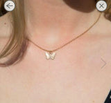 Pack of 2 Butterfly Necklace Sets - Antique Plated Multicolor Alloy