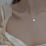 Pack of 2 Butterfly Necklace Sets - Antique Plated Multicolor Alloy