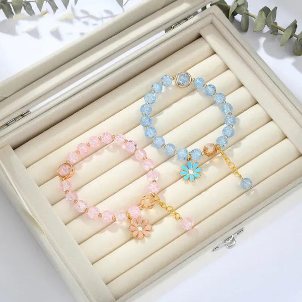 Modern Multicolor Antique-Plated Charm Bracelet - Adjustable Gift Box