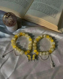 Multicolor Butterfly Charm Bracelets — Adjustable Crystal Duo (2 Pcs)