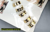 Adjustable Golden Alloy Ring Set — 10-Piece Multi-Design