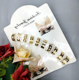 Adjustable Golden Alloy Ring Set — 10-Piece Multi-Design