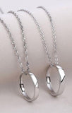 Pack of 2 Adjustable Silver Ring Pendants – Alloy Necklace Charms