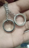 Pack of 2 Adjustable Silver Ring Pendants – Alloy Necklace Charms
