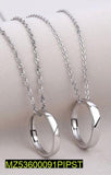 Pack of 2 Adjustable Silver Ring Pendants – Alloy Necklace Charms