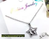 7-Piece Silver-Plated Pendant Set — Modern Pendant, Earrings & Rings