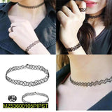 Retro Tattoo Stretchable Choker - Geometric Alloy Necklace