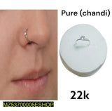 Elegant Silver Nose Ring for Women — Classic Minimalist Nose Stud