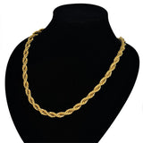 Gold-Plated Necklace Chain — 3-5 mm Metal Link, Elegant Everyday Wear